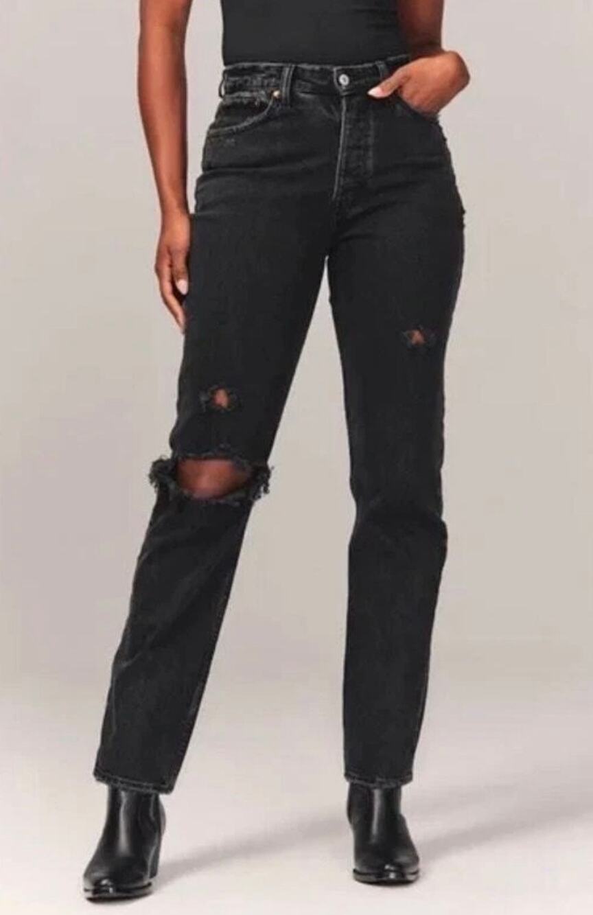 Abercrombie & Fitch Curve Love High Rise Dad Jean